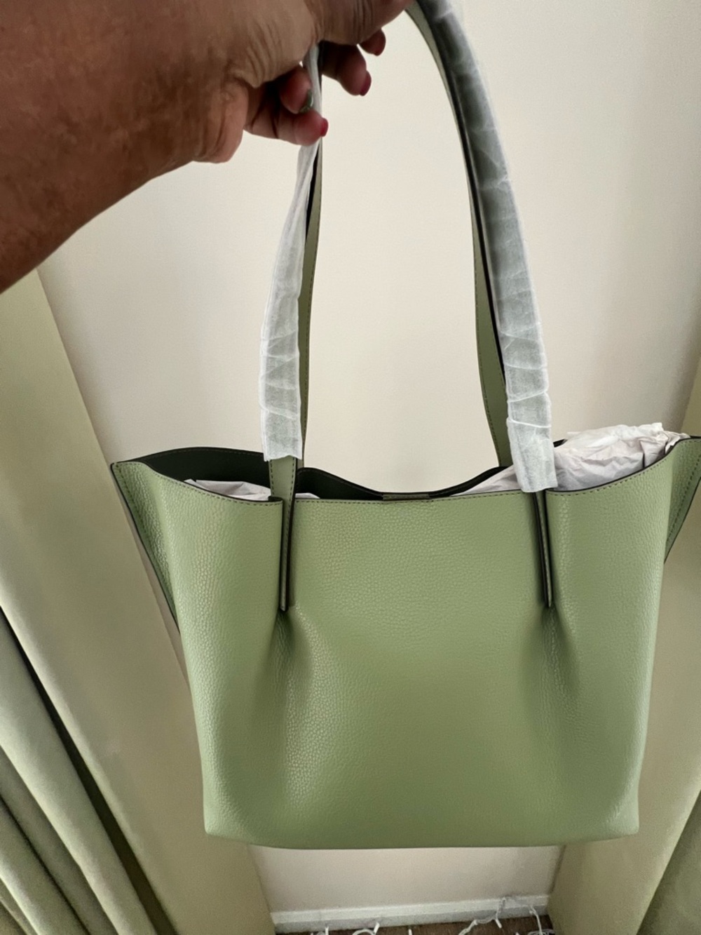 Michael Kors Sage Green Leather Tote